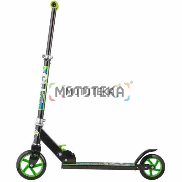 Самокат городской Novatrack (Новатрак) Jungle, сталь, складной, ватер стикер, колеса дизайн.145*125ммPU, черно-зеленый Самокат городской Novatrack (Новатрак) Jungle, сталь, складной, ватер стикер, колеса дизайн.145*125ммPU, черно-зеленый